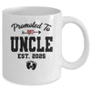 Promoted To Uncle Est 2025 First Time Fathers Day Mug | teecentury