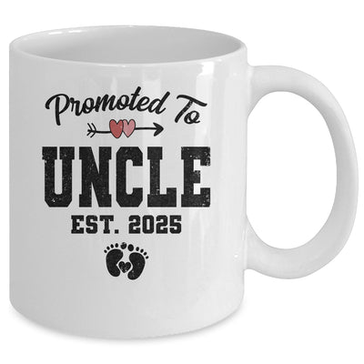 Promoted To Uncle Est 2025 First Time Fathers Day Mug | teecentury