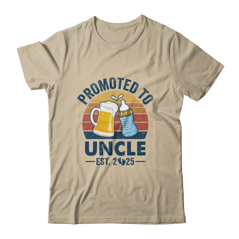 Promoted To Uncle Est 2025 First Time Fathers Day Vintage Shirt & Hoodie | teecentury