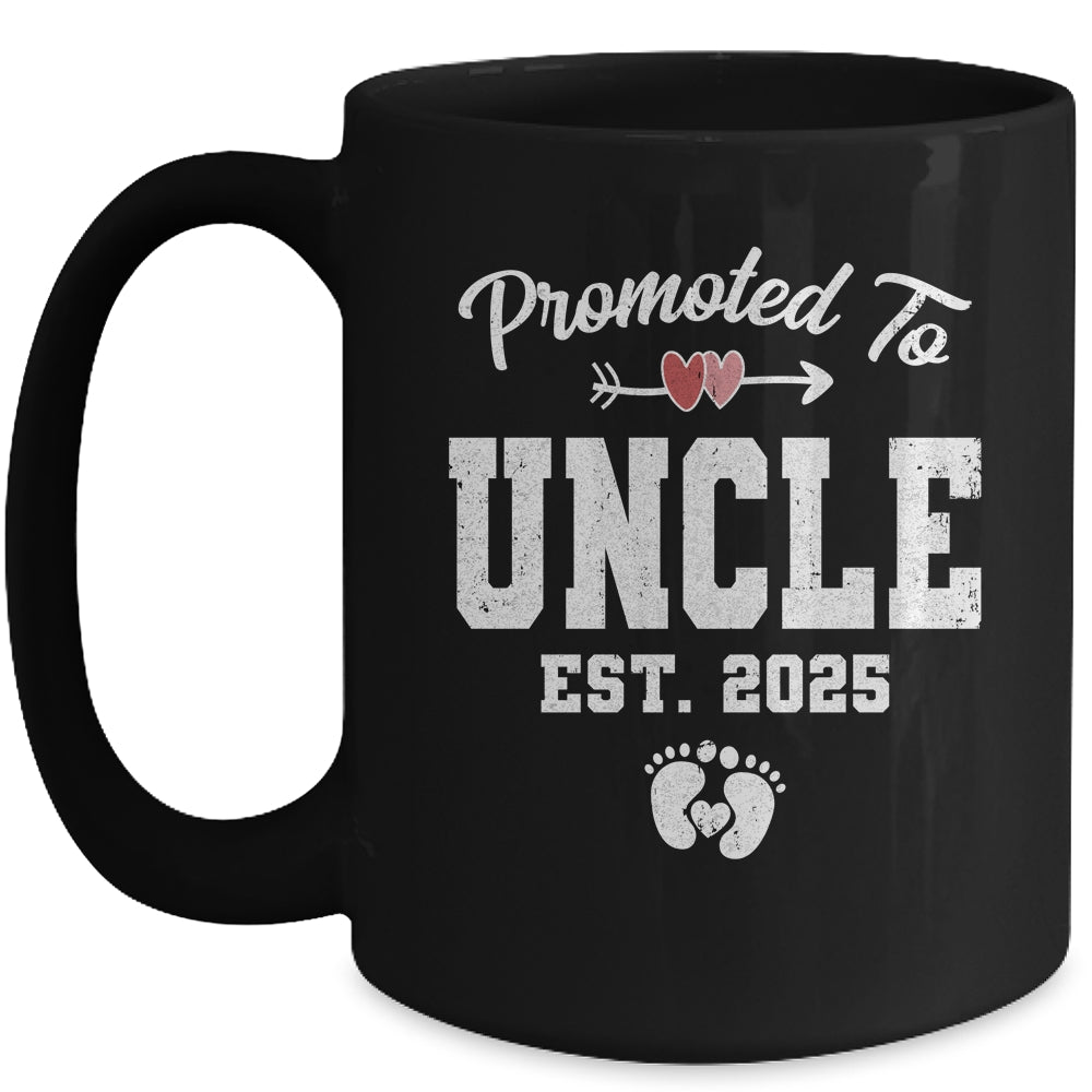 Promoted To Uncle Est 2025 Funny First Time Fathers Day Mug | teecentury