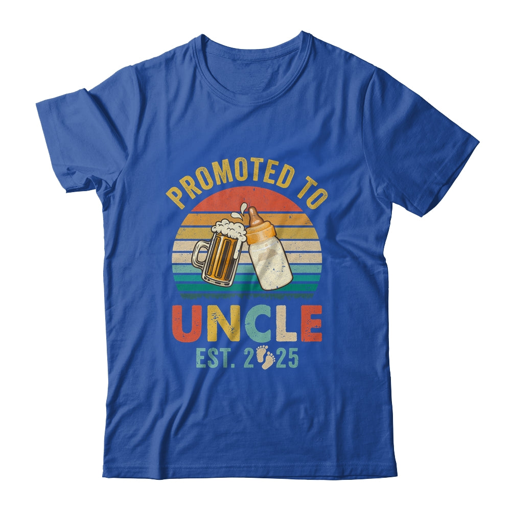 Promoted To Uncle Est 2025 Vintage New Uncle Fathers Day Shirt & Hoodie | teecentury