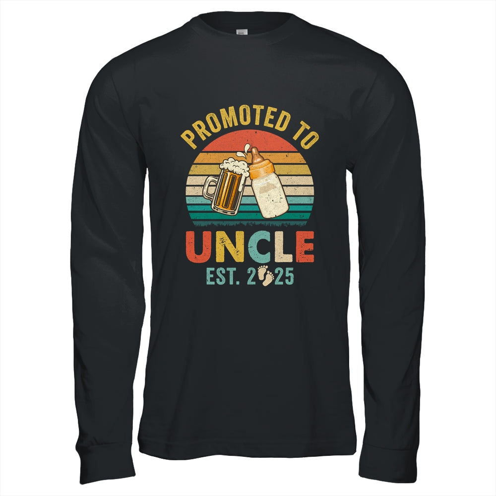 Promoted To Uncle Est 2025 Vintage New Uncle Fathers Day Shirt & Hoodie | teecentury