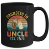 Promoted To Uncle Est 2025 Vintage New Uncle Fathers Day Mug | teecentury