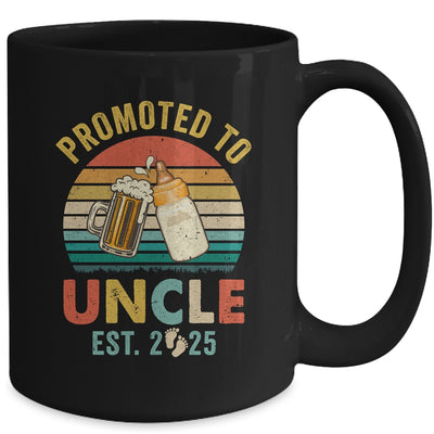 Promoted To Uncle Est 2025 Vintage New Uncle Fathers Day Mug | teecentury