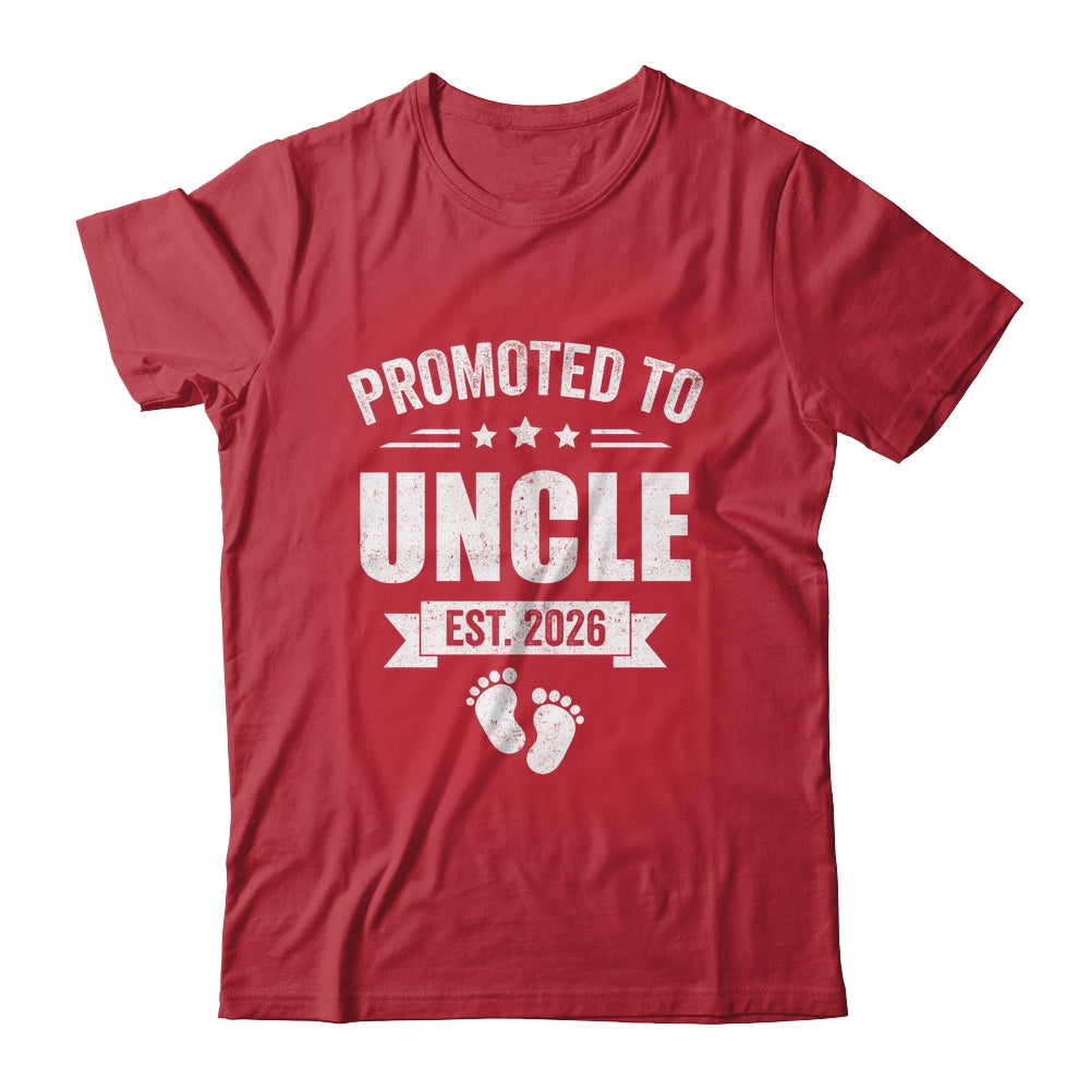 Promoted To Uncle Est 2026 Fathers Day First Time New Uncle Shirt & Hoodie | teecentury