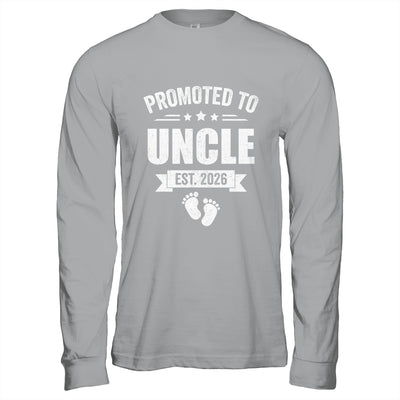 Promoted To Uncle Est 2026 Fathers Day First Time New Uncle Shirt & Hoodie | teecentury
