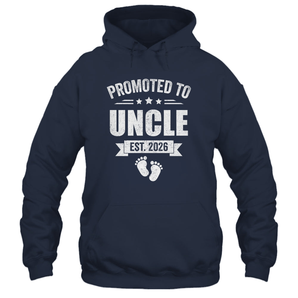 Promoted To Uncle Est 2026 Fathers Day First Time New Uncle Shirt & Hoodie | teecentury