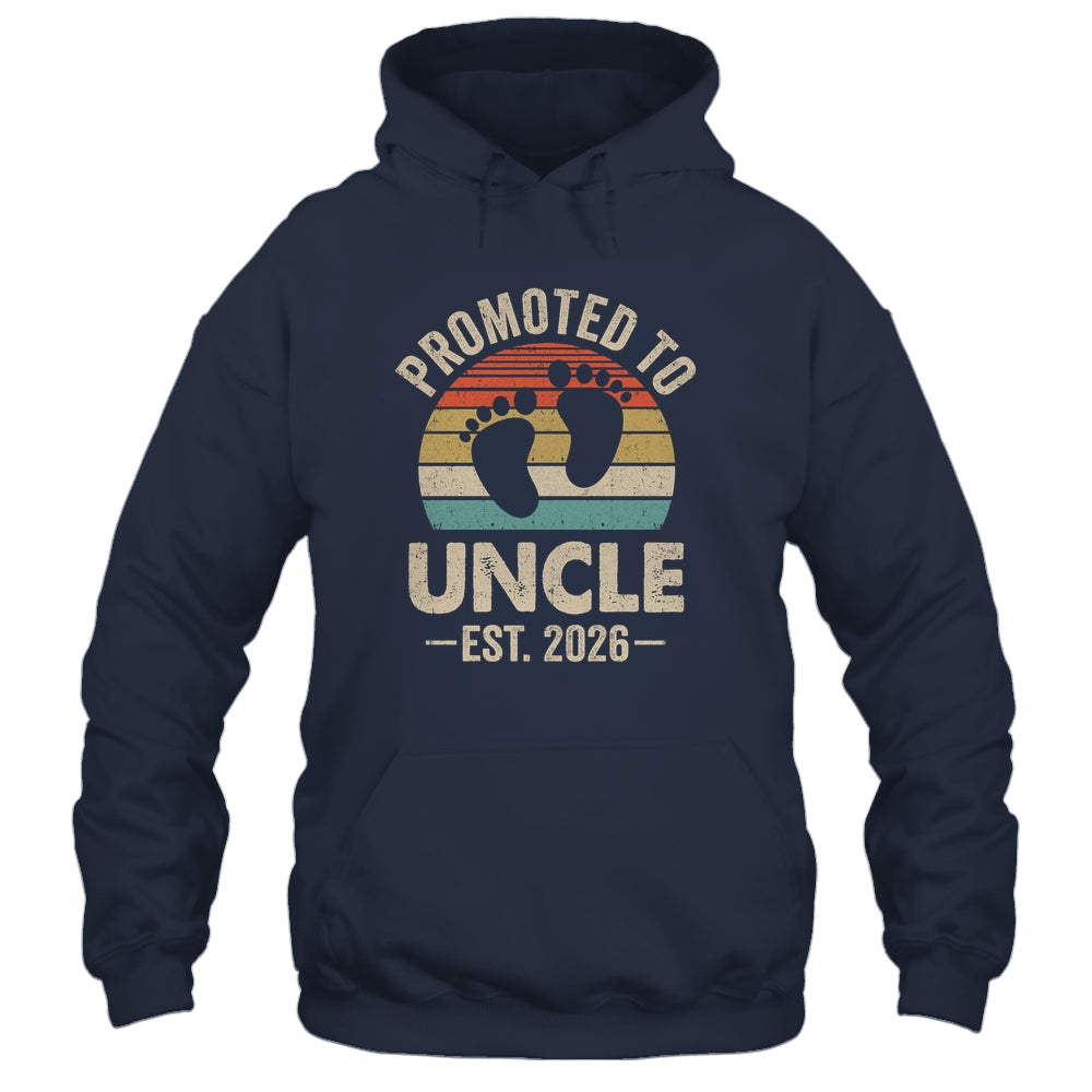 Promoted To Uncle Est 2026 Fathers Day Vintage Shirt & Hoodie | teecentury