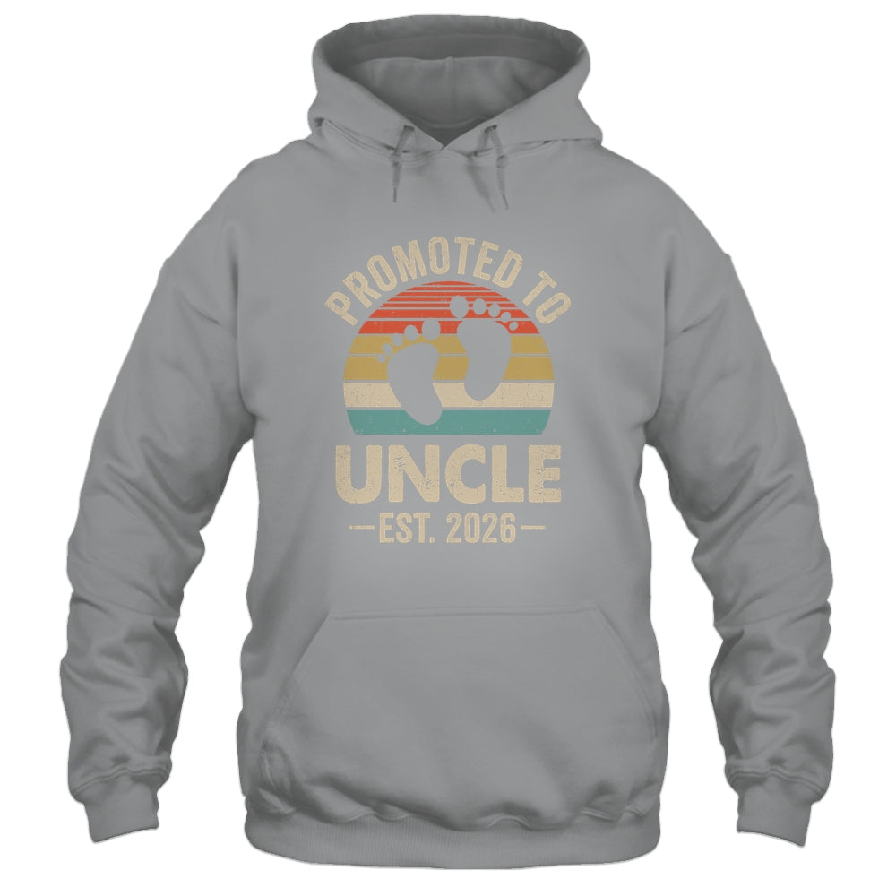 Promoted To Uncle Est 2026 Fathers Day Vintage Shirt & Hoodie | teecentury