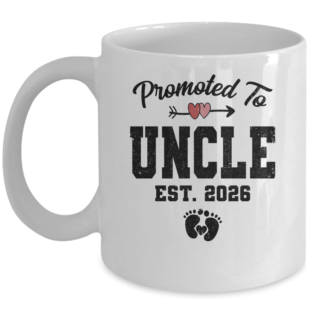 Promoted To Uncle Est 2026 First Time Fathers Day Mug | teecentury