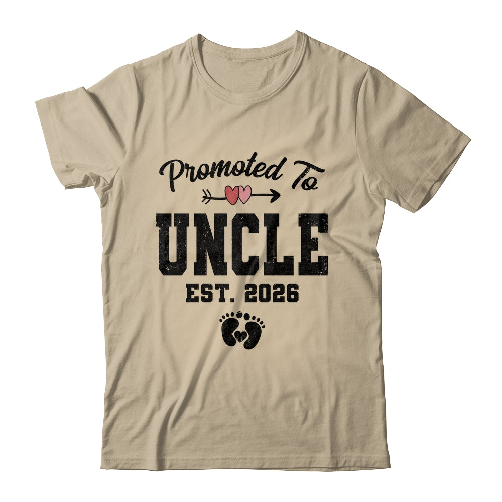 Promoted To Uncle Est 2026 First Time Fathers Day Shirt & Hoodie | teecentury