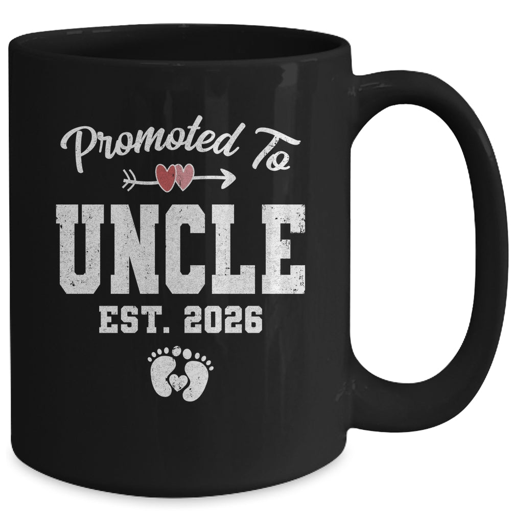 Promoted To Uncle Est 2026 Funny First Time Fathers Day Mug | teecentury
