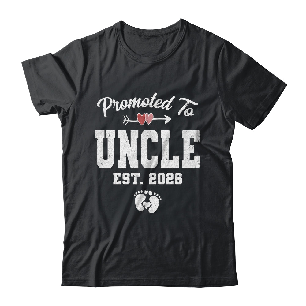 Promoted To Uncle Est 2026 Funny First Time Fathers Day Shirt & Hoodie | teecentury