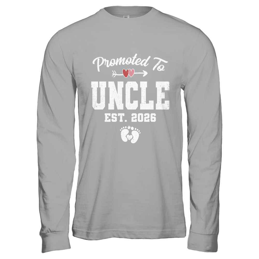 Promoted To Uncle Est 2026 Funny First Time Fathers Day Shirt & Hoodie | teecentury