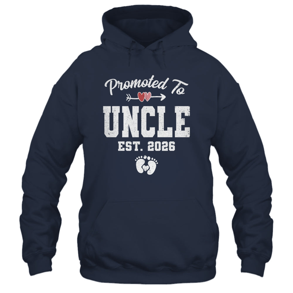 Promoted To Uncle Est 2026 Funny First Time Fathers Day Shirt & Hoodie | teecentury
