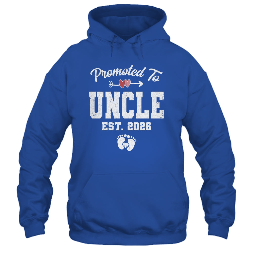 Promoted To Uncle Est 2026 Funny First Time Fathers Day Shirt & Hoodie | teecentury