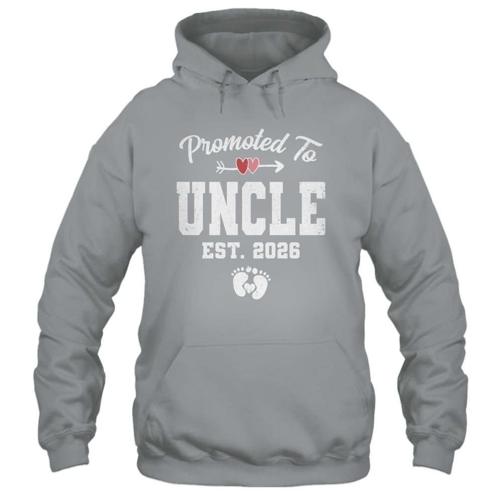 Promoted To Uncle Est 2026 Funny First Time Fathers Day Shirt & Hoodie | teecentury