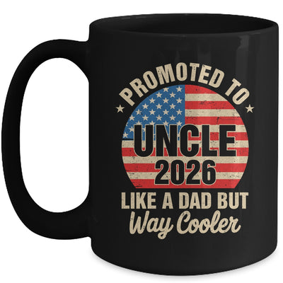 Promoted To Uncle Est 2026 Soon To Be New Grandad US Flag Mug | teecentury