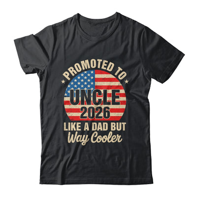 Promoted To Uncle Est 2026 Soon To Be New Grandad US Flag Shirt & Hoodie | teecentury
