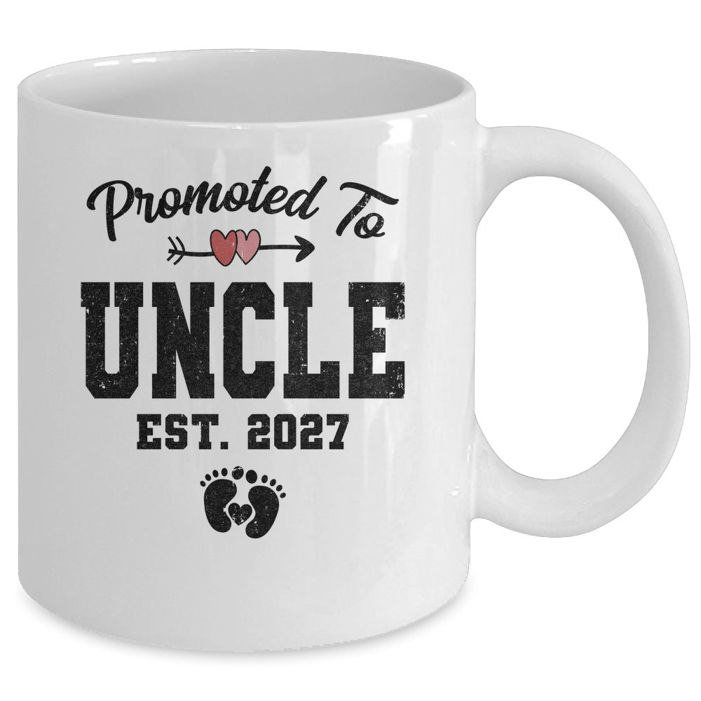 Promoted To Uncle Est 2027 First Time Fathers Day Mug | teecentury