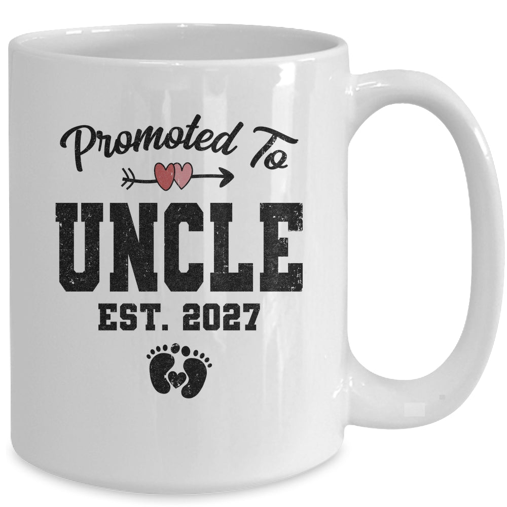 Promoted To Uncle Est 2027 First Time Fathers Day Mug | teecentury