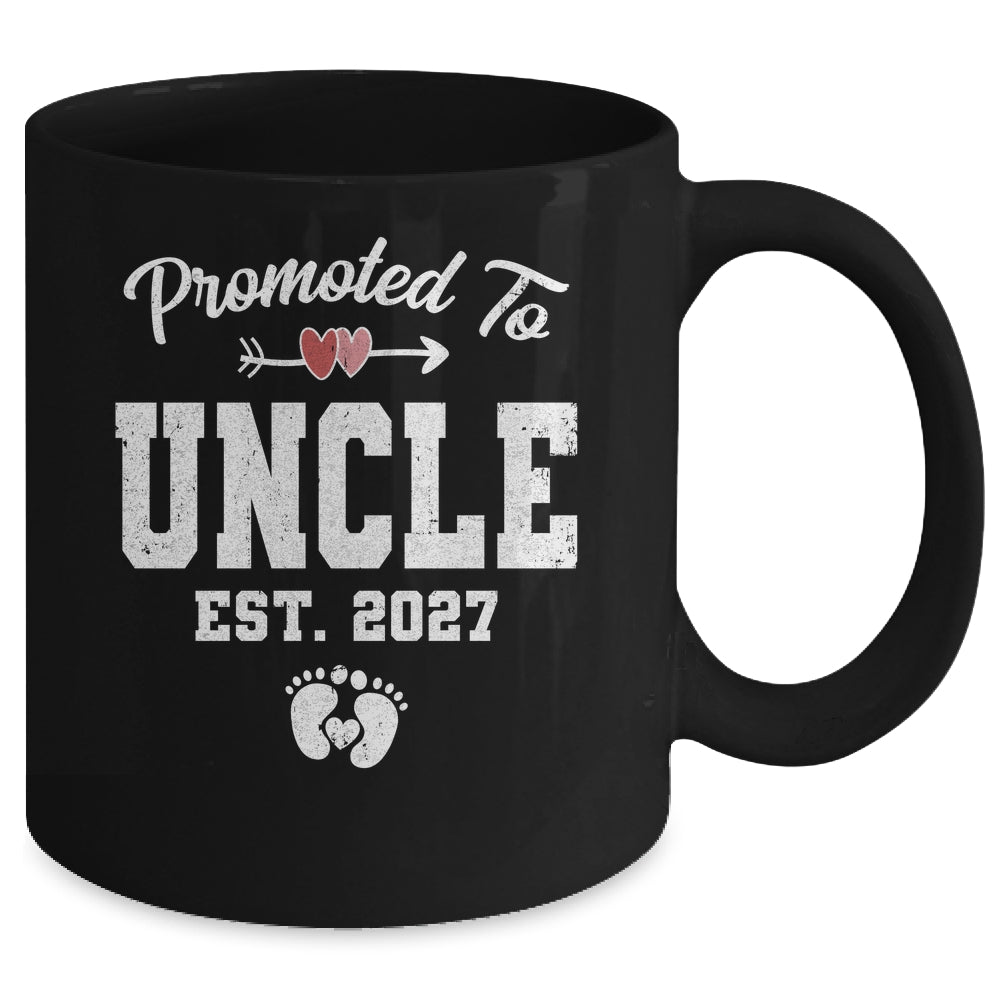 Promoted To Uncle Est 2027 Funny First Time Fathers Day Mug | teecentury