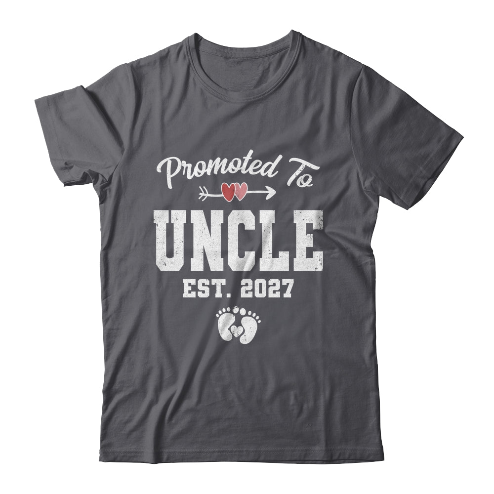 Promoted To Uncle Est 2027 Funny First Time Fathers Day Shirt & Hoodie | teecentury