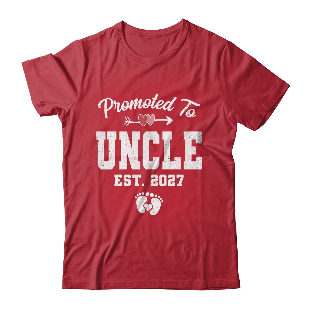 Promoted To Uncle Est 2027 Funny First Time Fathers Day Shirt & Hoodie | teecentury
