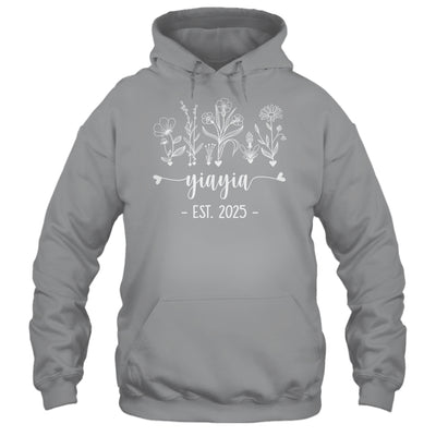 Promoted To Yiayia 2025 Pregnancy Announcement Floral Shirt & Tank Top | teecentury