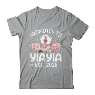 Promoted To Yiayia 2026 First Time Floral New Yiayia Shirt & Hoodie | teecentury