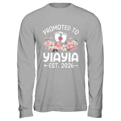Promoted To Yiayia 2026 First Time Floral New Yiayia Shirt & Hoodie | teecentury