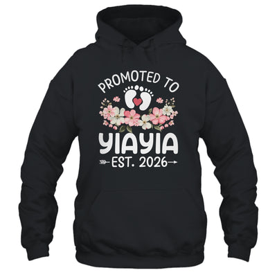 Promoted To Yiayia 2026 First Time Floral New Yiayia Shirt & Hoodie | teecentury