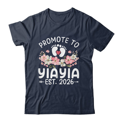 Promoted To Yiayia 2026 First Time Floral New Yiayia Shirt & Hoodie | teecentury