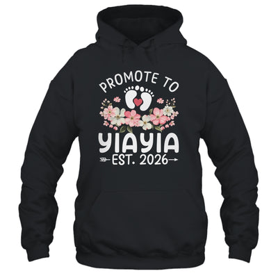 Promoted To Yiayia 2026 First Time Floral New Yiayia Shirt & Hoodie | teecentury