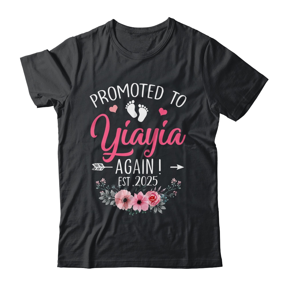Promoted To Yiayia Again Est 2025 Mothers Day Shirt & Tank Top | teecentury