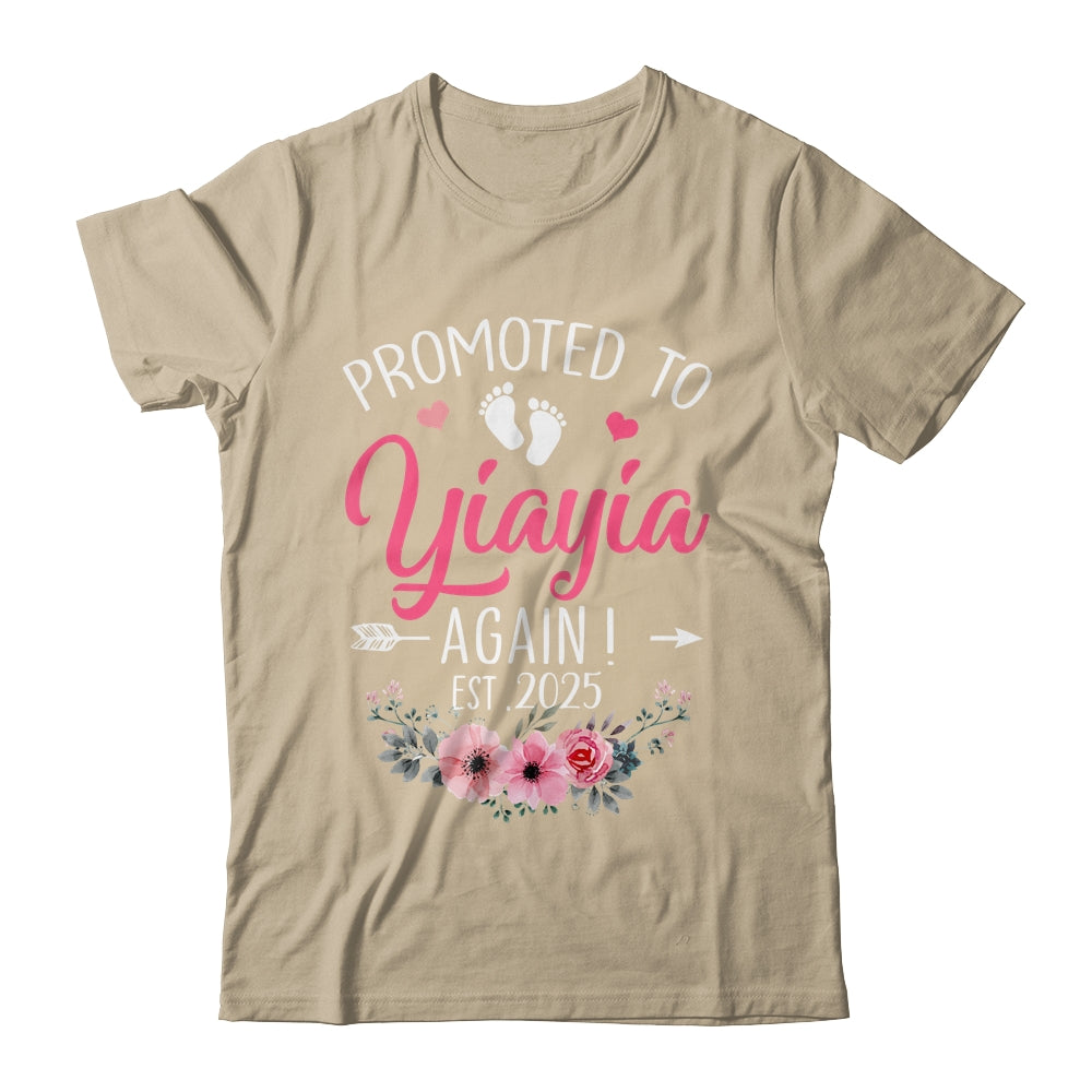 Promoted To Yiayia Again Est 2025 Mothers Day Shirt & Tank Top | teecentury