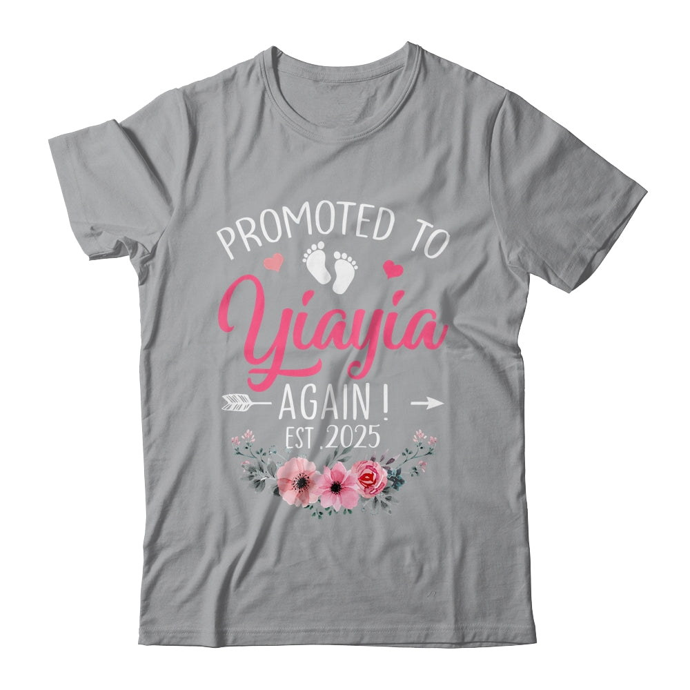 Promoted To Yiayia Again Est 2025 Mothers Day Shirt & Tank Top | teecentury