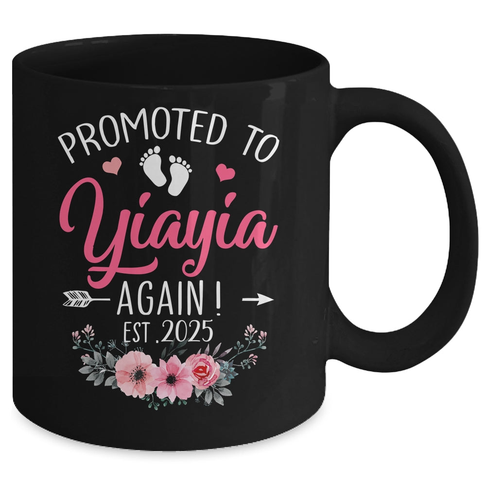 Promoted To Yiayia Again Est 2025 Mothers Day Mug | teecentury