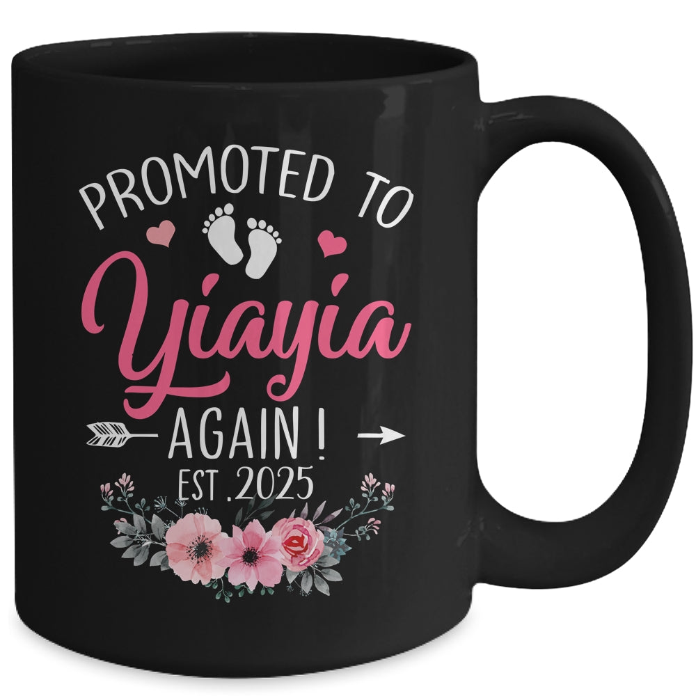 Promoted To Yiayia Again Est 2025 Mothers Day Mug | teecentury