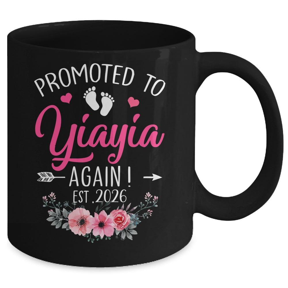 Promoted To Yiayia Again Est 2026 Mothers Day Mug | teecentury