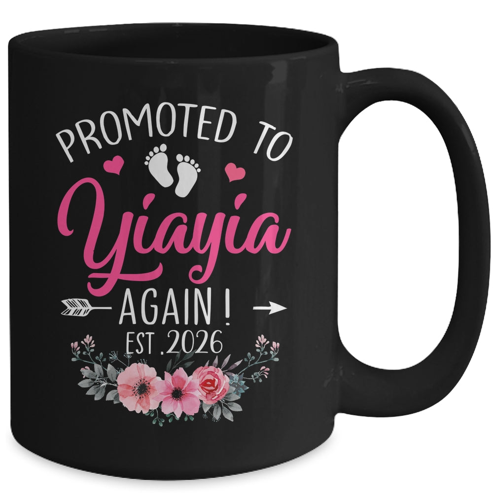 Promoted To Yiayia Again Est 2026 Mothers Day Mug | teecentury