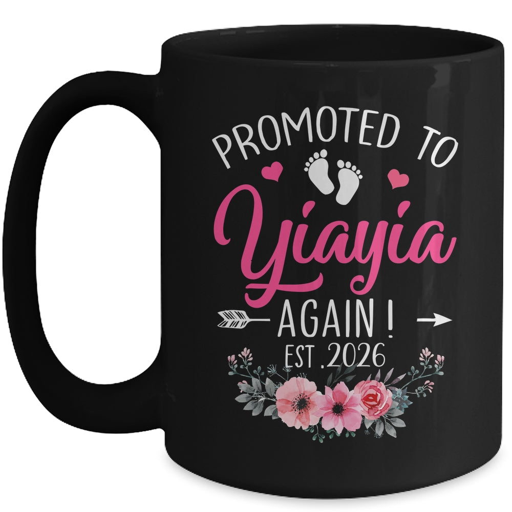 Promoted To Yiayia Again Est 2026 Mothers Day Mug | teecentury
