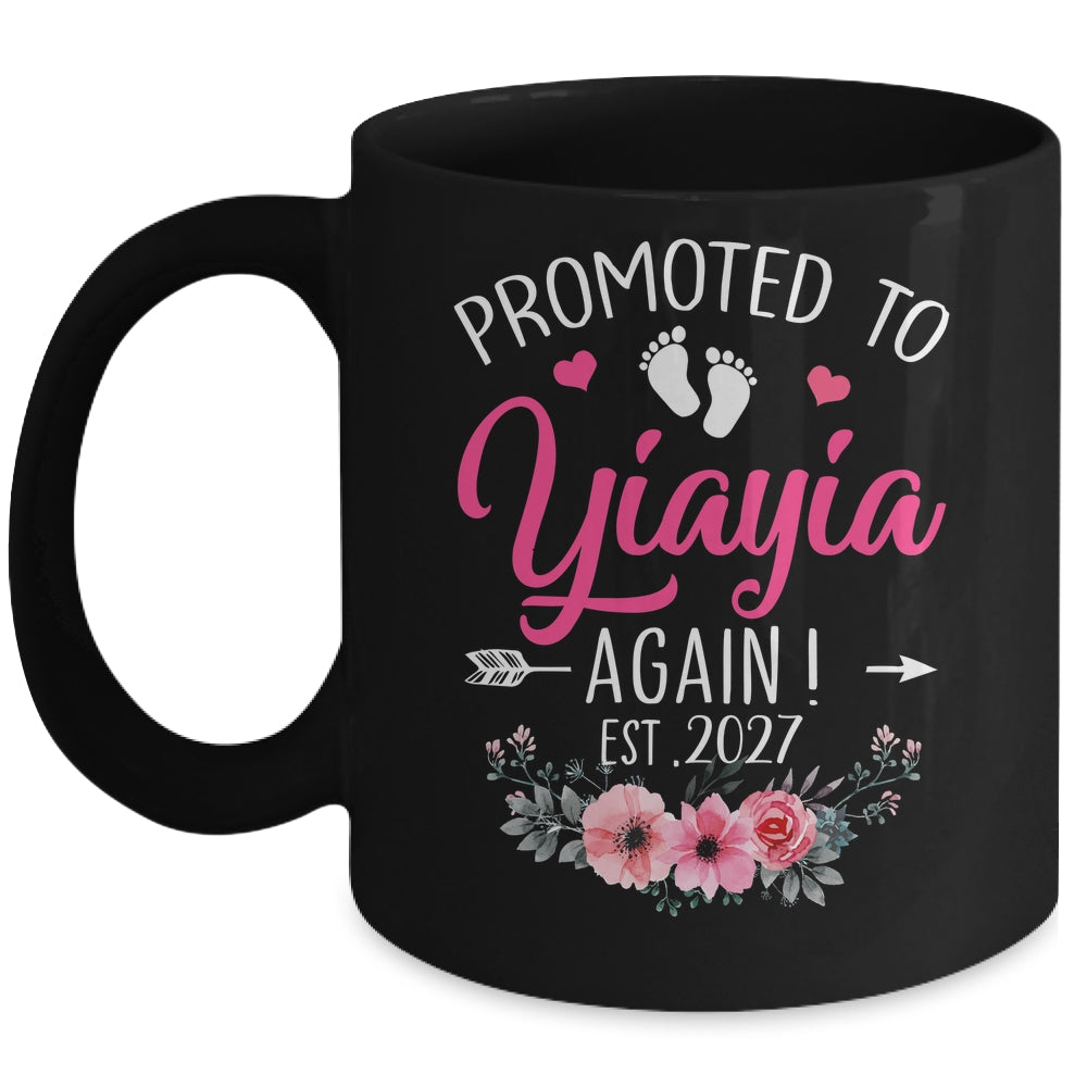 Promoted To Yiayia Again Est 2027 Mothers Day Mug | teecentury