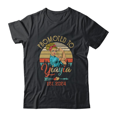 Promoted To Yiayia Est 2024 Retro First Time Yiayia Shirt & Tank Top | teecentury