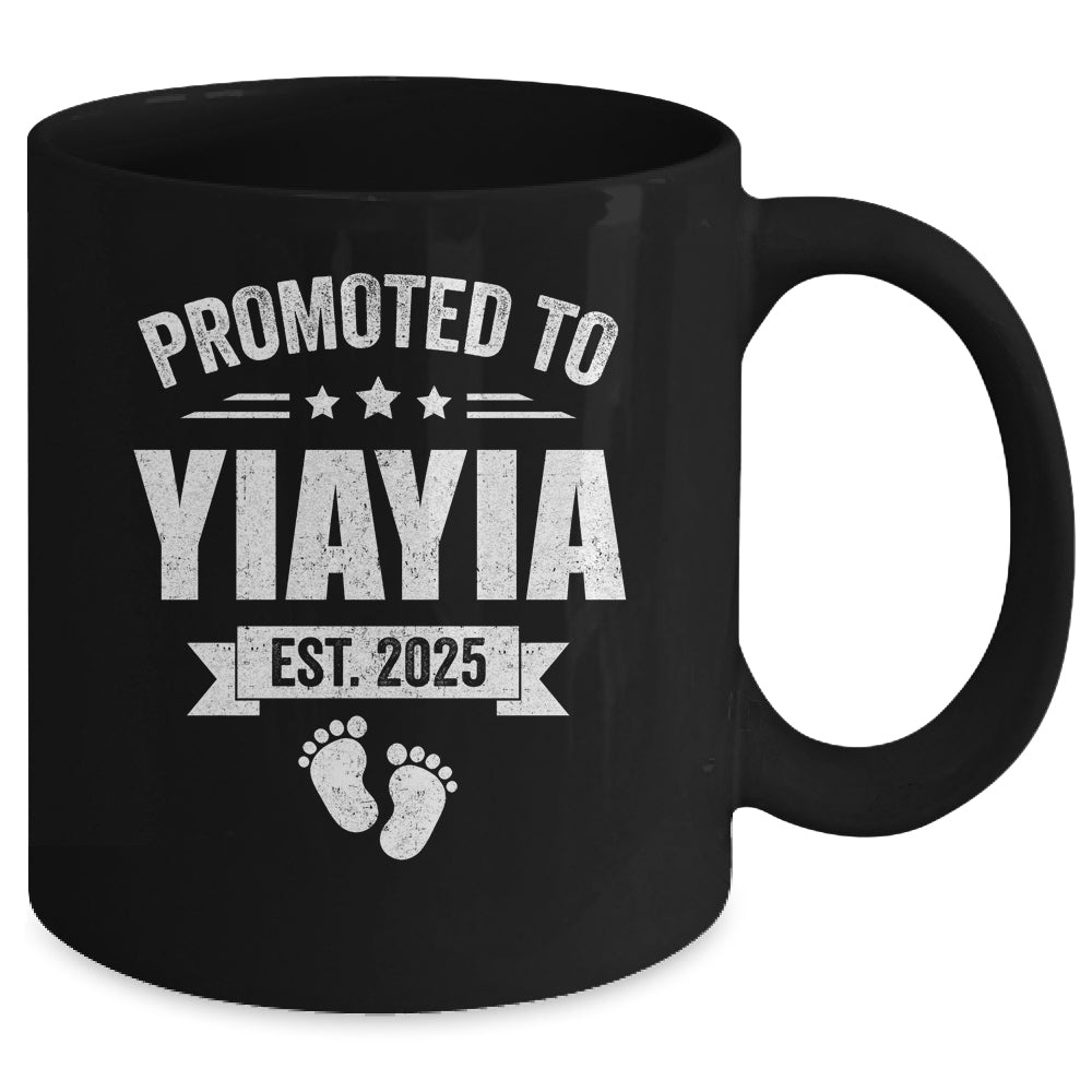 Promoted To Yiayia Est 2025 Mothers Day First Time New Mug | teecentury