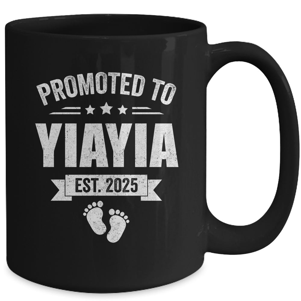 Promoted To Yiayia Est 2025 Mothers Day First Time New Mug | teecentury