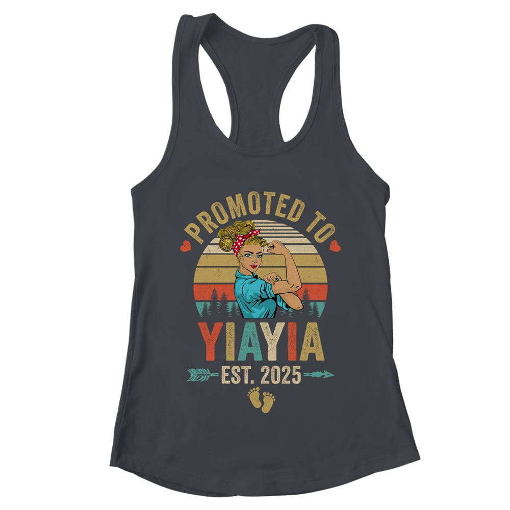 Promoted To Yiayia Est 2025 Retro First Time Yiayia Shirt & Tank Top | teecentury
