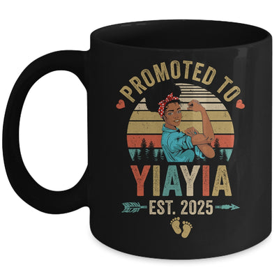 Promoted To Yiayia Est 2025 Vintage First Time Yiayia Mug | teecentury