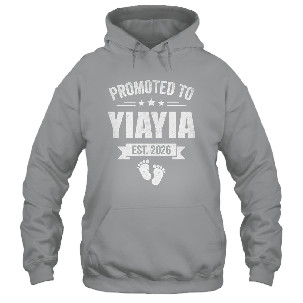 Promoted To Yiayia Est 2026 Mothers Day First Time New Shirt & Hoodie | teecentury
