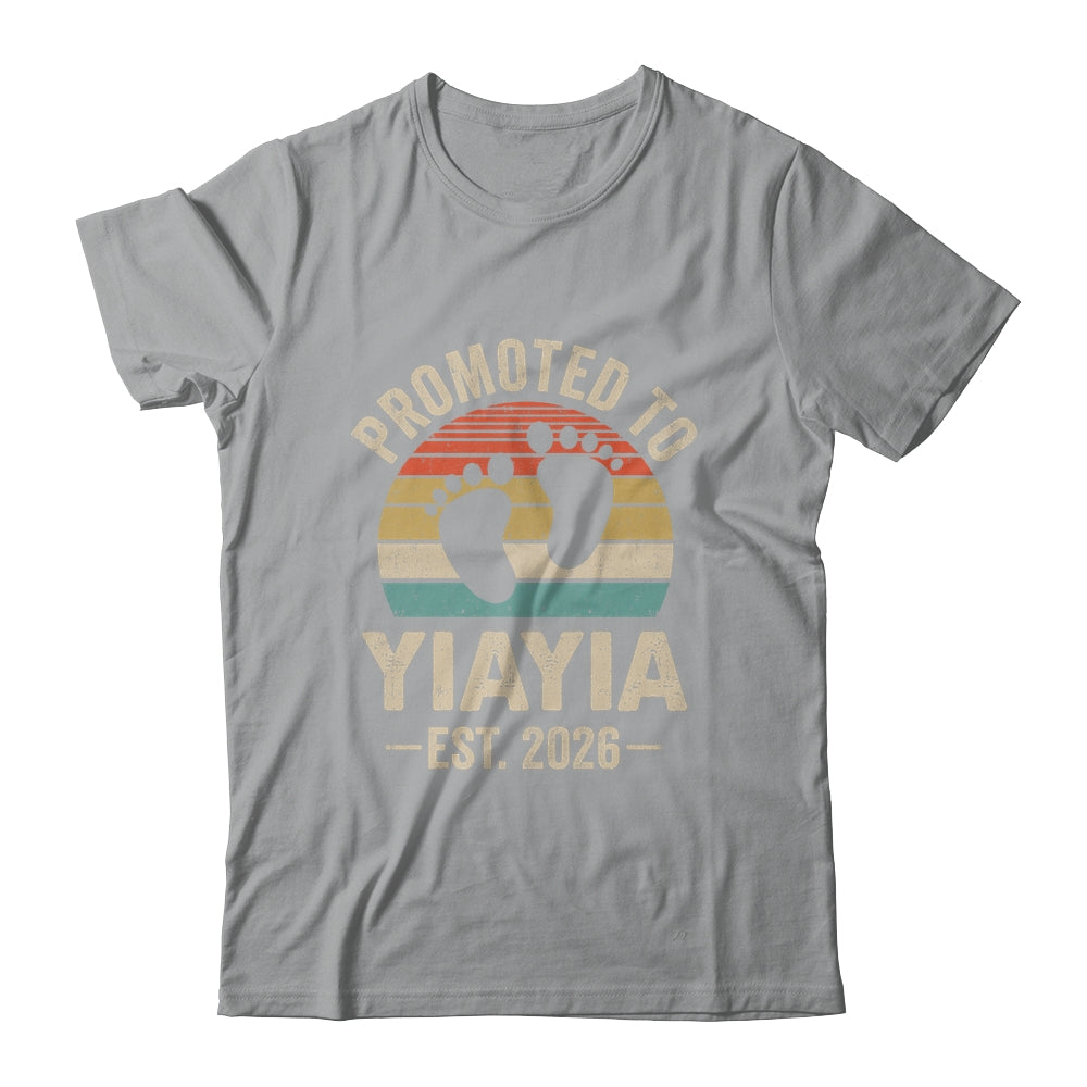 Promoted To Yiayia Est 2026 Mothers Day Vintage Shirt & Hoodie | teecentury